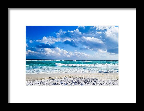 Beach Framed Print featuring the photograph Beach Waves, Opal Beach, Pensacola Beach, Florida by Beachtown Views