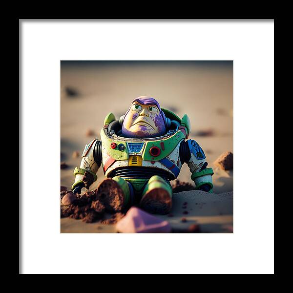 Digital Art Gallery Framed Print featuring the digital art Beached Buzz by iTCHY