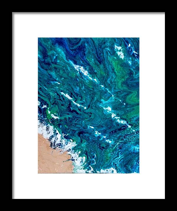 Beach Framed Print featuring the painting Beachy by Anna Adams