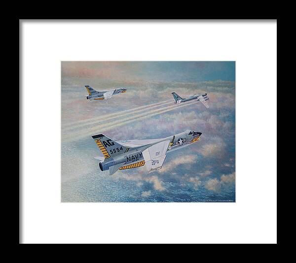 Aviationart Framed Print featuring the painting Bear Intercept by Douglas Castleman