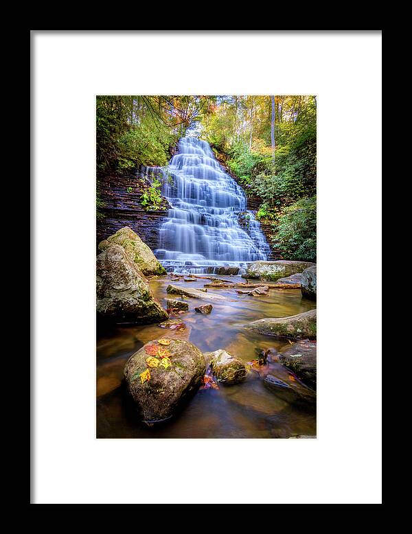 Benton Framed Print featuring the photograph Beautiful Benton Waterfall by Debra and Dave Vanderlaan