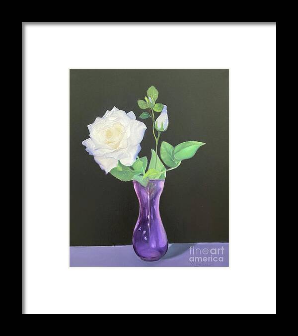 Rose Framed Print featuring the painting Beautiful Bloom by Sheila Mashaw