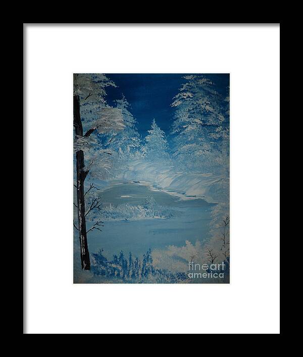 Donnsart1 Framed Print featuring the painting Beautiful Chilly Winter Painting # 204 by Donald Northup