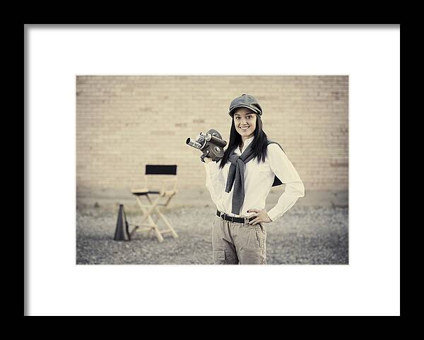White People Framed Print featuring the photograph Beautiful Director by RichVintage
