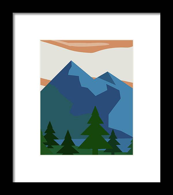 Beautiful Mountain Wilderness Framed Print featuring the digital art Beautiful Mountain Wilderness by Dan Sproul