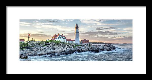 Portland Head Light Framed Print featuring the photograph Beautiful Portland Head Light by Andrew Pacheco