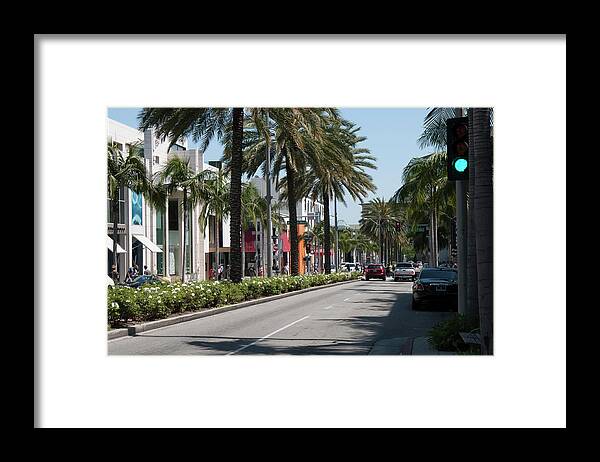 Rodeo Drive Framed Print featuring the photograph Beautiful Rodeo Drive in Beverly Hills by Mark Stout