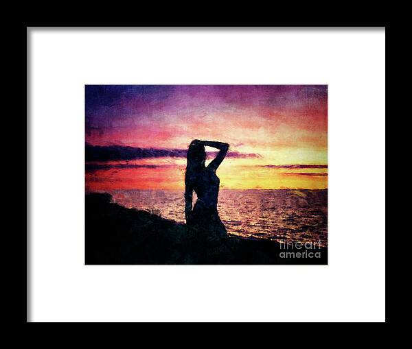 Beauty Framed Print featuring the digital art Beautiful Silhouette by Phil Perkins