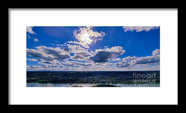 Landscape Framed Print featuring the photograph Beautiful sunny day in the Rheine Valley by Mendelex Photography