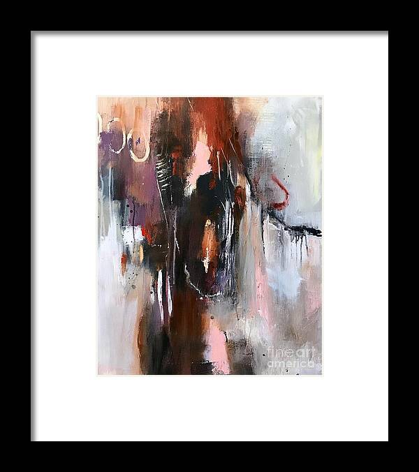 Abstract Framed Print featuring the painting Beauty For Ashes 2 by Cher Devereaux