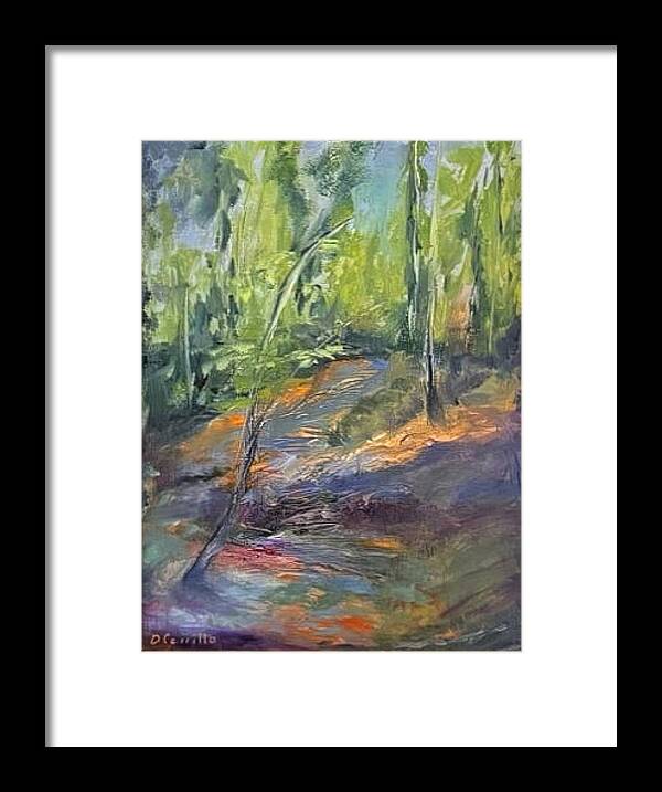Landscape Wonders Of Nature Oil Painting Of Nature. Framed Print featuring the painting Beauty in the Park 2 by Donna Carrillo