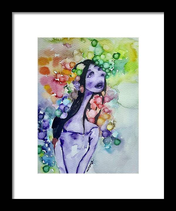 Flowers Framed Print featuring the painting Beauty by Mikyong Rodgers