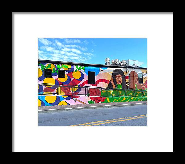 Mural Framed Print featuring the photograph Beauty on the Building by Lee Darnell