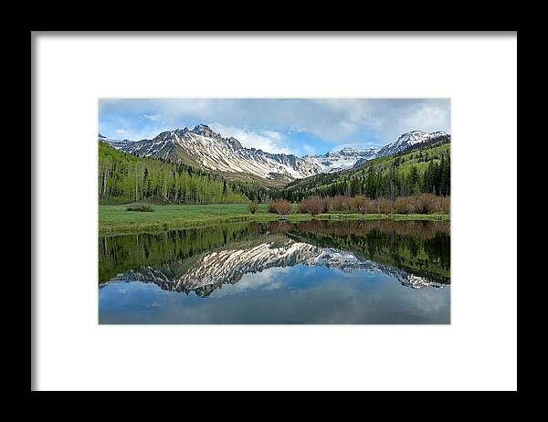 Mount Sneffels Framed Print featuring the photograph Beaver Pond Reflection by Denise Bush