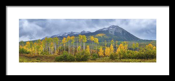 Crested Butte Framed Print featuring the photograph Beckwith Peaks under Stormy Colors by Darren White