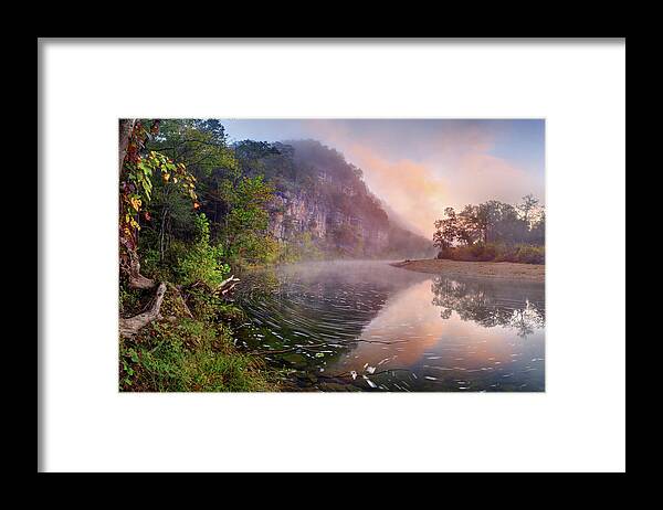 Dawn Framed Print featuring the photograph Bee Bluff by Robert Charity