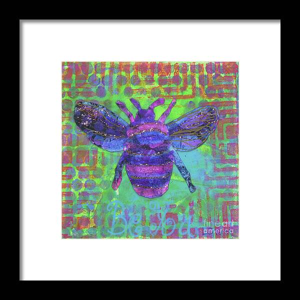 Bees Framed Print featuring the painting Bee You by Lisa Crisman