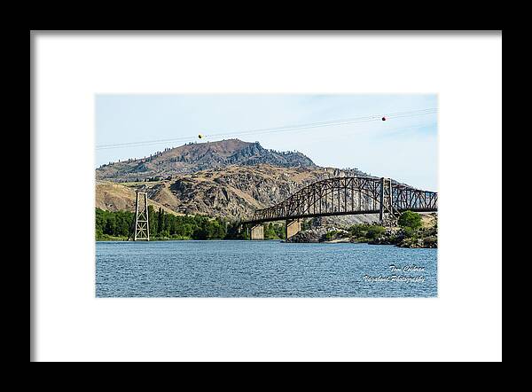 Beebe Bridges Over The Columbia Framed Print featuring the photograph Beebe Bridges over the Columbia by Tom Cochran