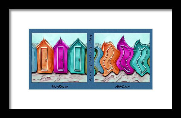 Abstract Framed Print featuring the digital art Before and After the Party by Ronald Mills