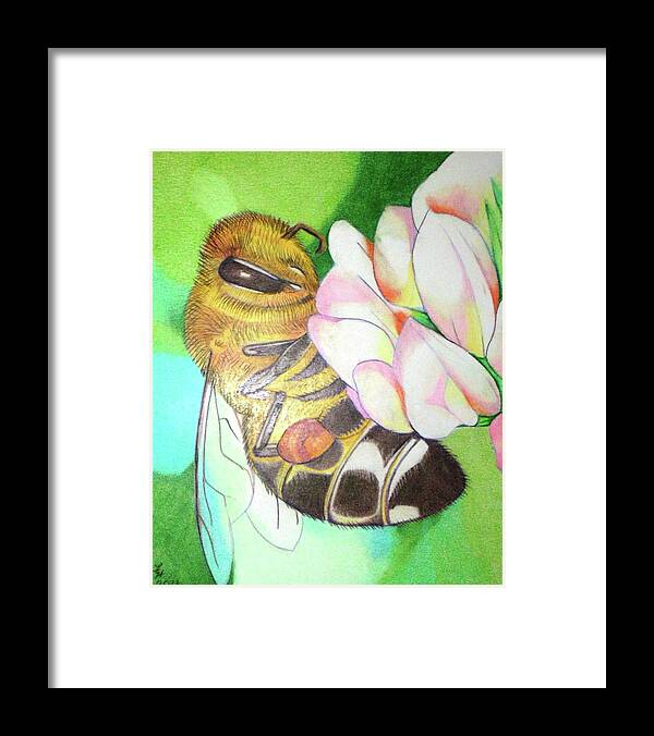  Framed Print featuring the drawing Beginning of Spring by Loretta Nash