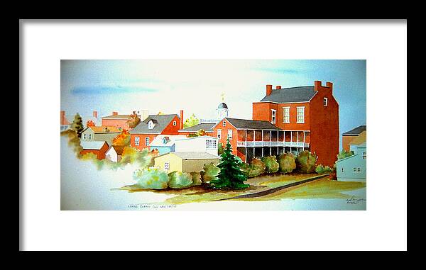 Watercolor Framed Print featuring the painting Behind Old New Castle by William Renzulli