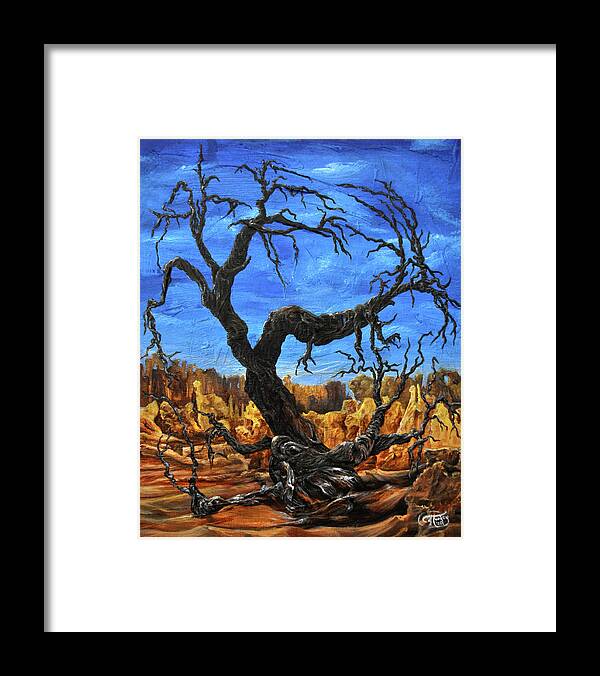 Lightning Tree Framed Print featuring the painting Believe by Jessica Tookey