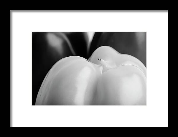 Agriculture Framed Print featuring the photograph Bell Peppers Black and White by Todd Bannor