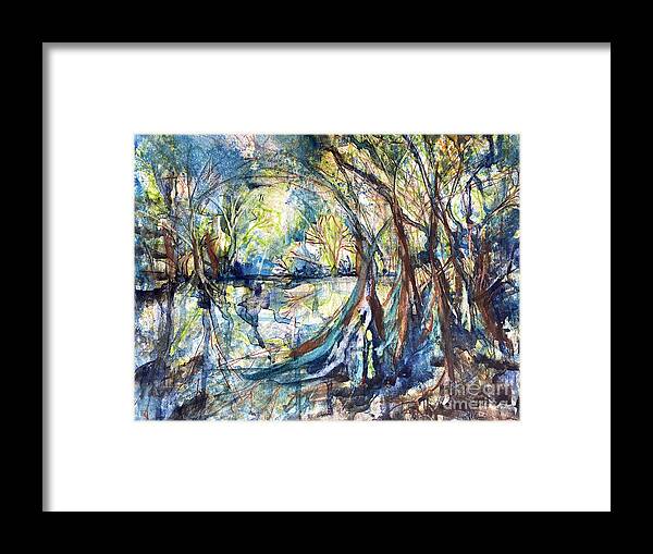 Coastal Art Framed Print featuring the painting Belle River by Francelle Theriot