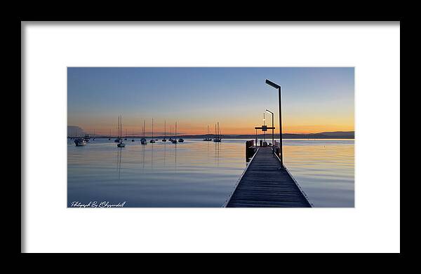 Belmont Sunset Framed Print featuring the digital art Belmont Sunset 1078 by Kevin Chippindall