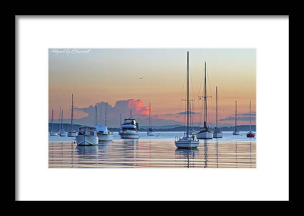Belmont Sunset Framed Print featuring the digital art Belmont Sunset 992 by Kevin Chippindall