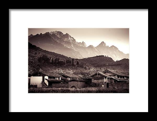 China Framed Print featuring the photograph Below Jade Dragon Snow Mountain by Mark Gomez