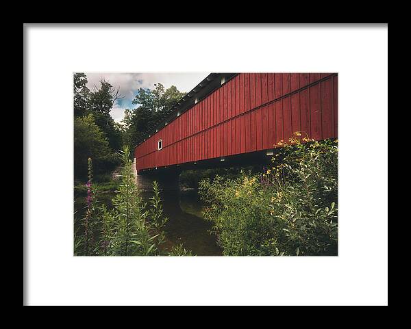 Schlichers Framed Print featuring the photograph Below Schlichers Covered Bridge by Jason Fink