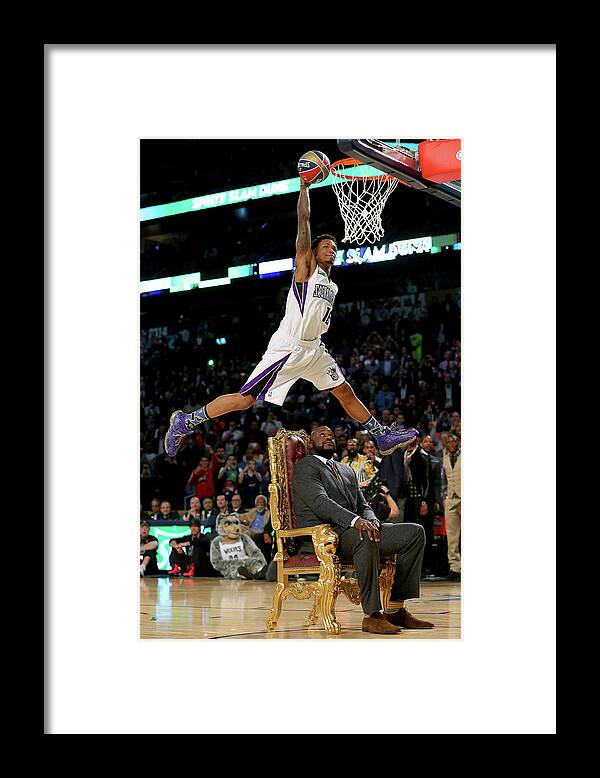 Smoothie King Center Framed Print featuring the photograph Ben Mclemore and Shaquille O'neal by Ronald Martinez