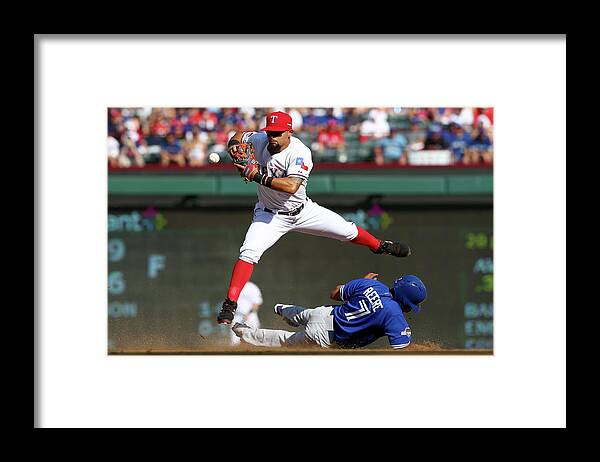 People Framed Print featuring the photograph Ben Revere and Rougned Odor by Ronald Martinez