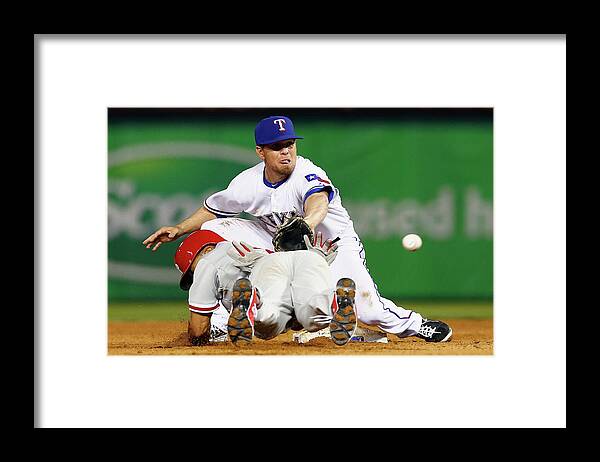 American League Baseball Framed Print featuring the photograph Ben Revere by Tom Pennington