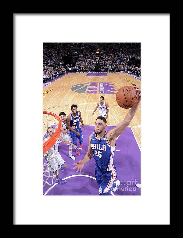 Nba Pro Basketball Framed Print featuring the photograph Ben Simmons by Rocky Widner