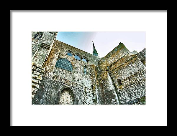 Mont Saint Michel Framed Print featuring the photograph Beneath the Wings of Saint Michel by Susan Maxwell Schmidt