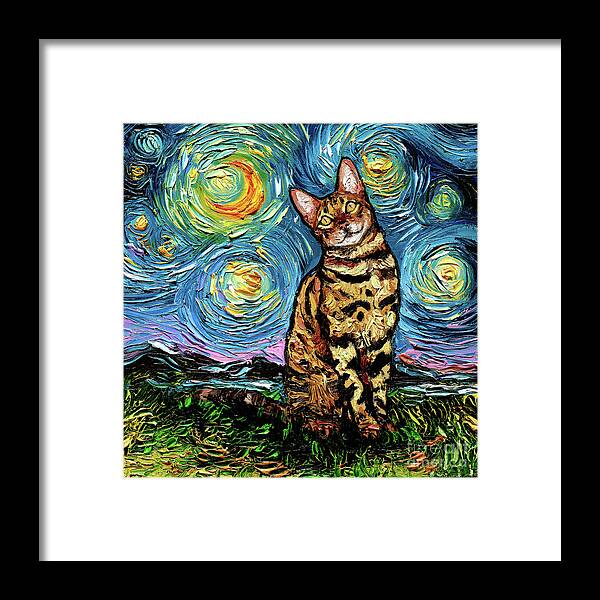 Bengal Framed Print featuring the painting Bengal Night by Aja Trier