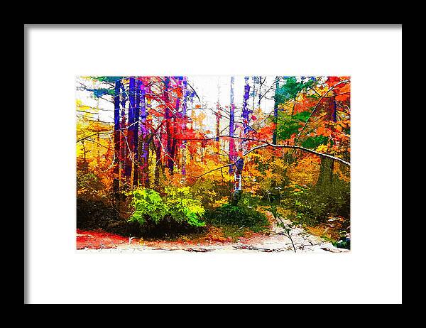 Asheville Framed Print featuring the digital art Bent Creek Autumn by Rod Whyte