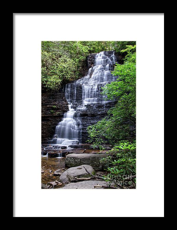 Nature Framed Print featuring the photograph Benton Falls 18 by Phil Perkins