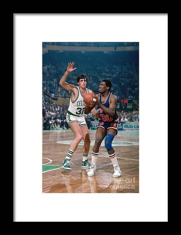 1980-1989 Framed Print featuring the photograph Bernard King and Kevin Mchale by Dick Raphael
