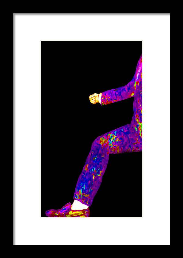 Abstract Framed Print featuring the digital art Best Foot Forward Abstract by Ronald Mills