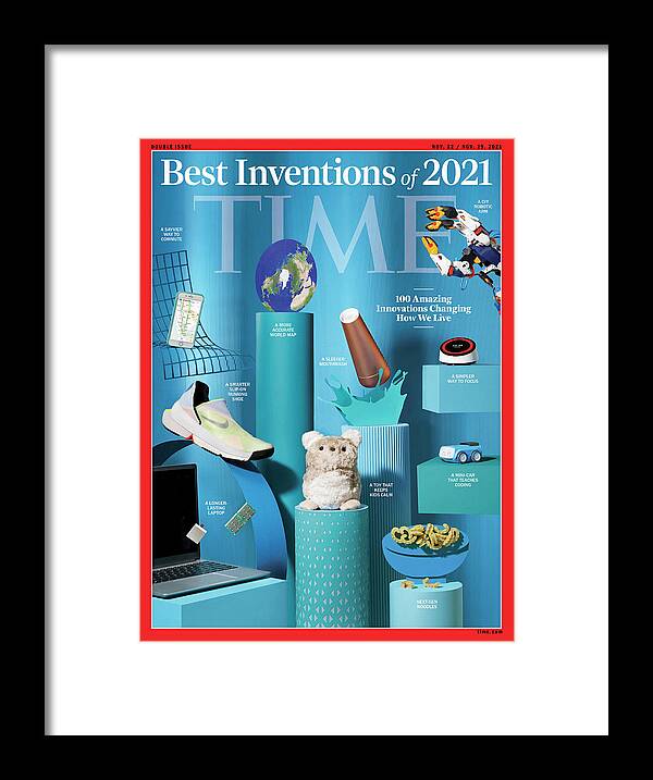 Best Inventions Of Time 2021 Framed Print featuring the photograph Best Inventions 2021 by Photograph by Margeaux Walter for TIME