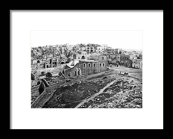 Bethlehem Framed Print featuring the photograph Bethlehem in 1910 by Munir Alawi