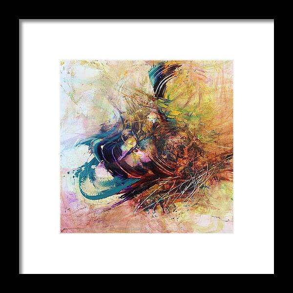 Abstract Art Framed Print featuring the painting Betrayer of the False Worlds by Rodney Frederickson
