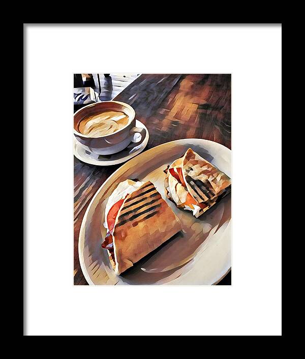  Framed Print featuring the photograph Beverly MA Atomic Cafe food by Adam Green
