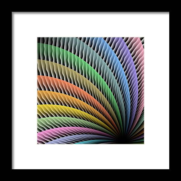Illuminated Abstract Framed Print featuring the digital art Beyond The Shadow Of A Peacock by Becky Titus