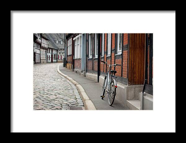 Germany Framed Print featuring the photograph Bicycle in Goslar by Naomi Maya