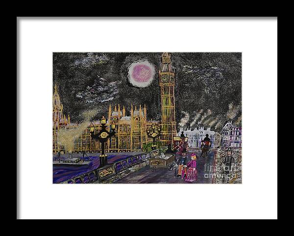 Big Ben Framed Print featuring the painting Big Ben 1885 by David Westwood