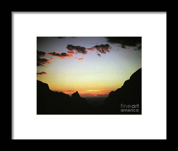 Sunset Framed Print featuring the photograph Big Bend Sunset by Randall Weidner